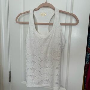 Lilly Pulitzer White Eyelet Tank Top